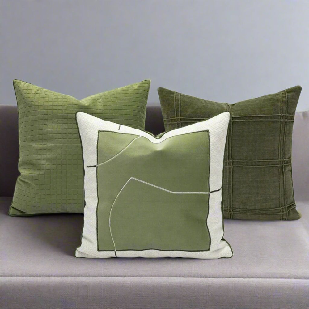 10 Shades of Green Pillow Covers Pillow Cover - Palatium Lux