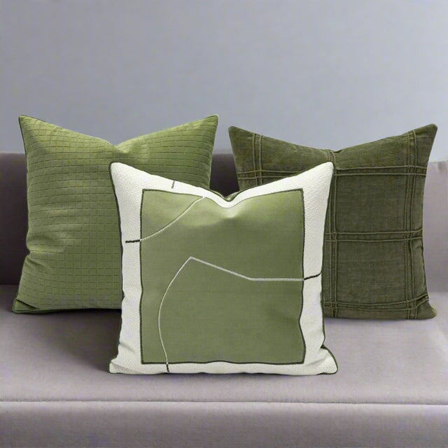 10 Shades of Green Pillow Covers Pillow Cover - Palatium Lux