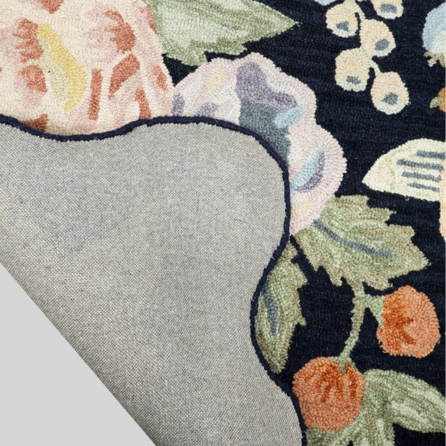 Flora Contour Hand Tufted Wool Rug - 5 x 8