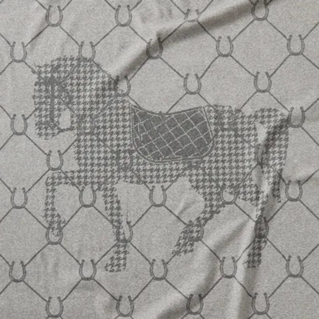 Gray Manor Horse Throw Blanket