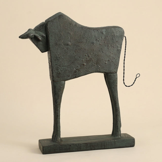 Patina Bull Statue
