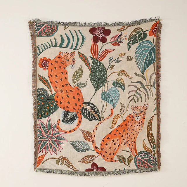 Leopard Muse Throw Blanket