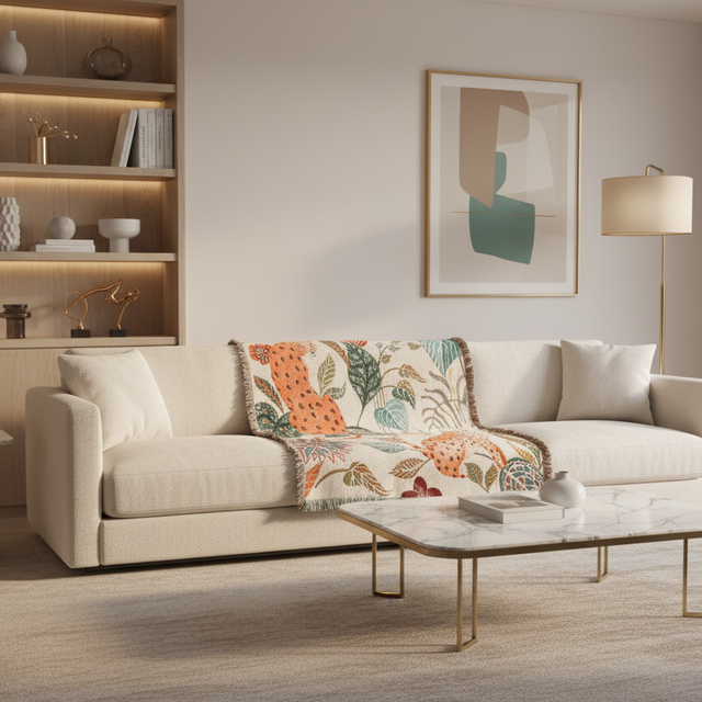 Leopard Muse Throw Blanket