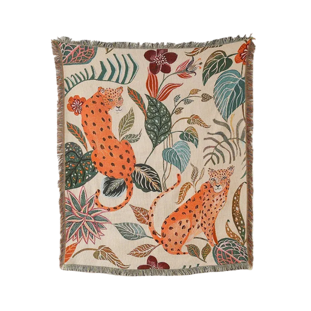 Leopard Muse Throw Blanket