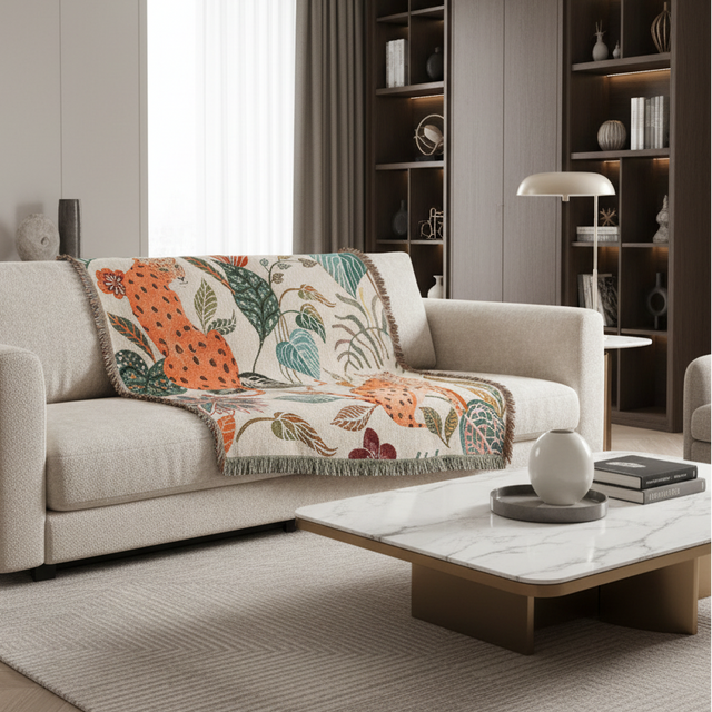 Leopard Muse Throw Blanket