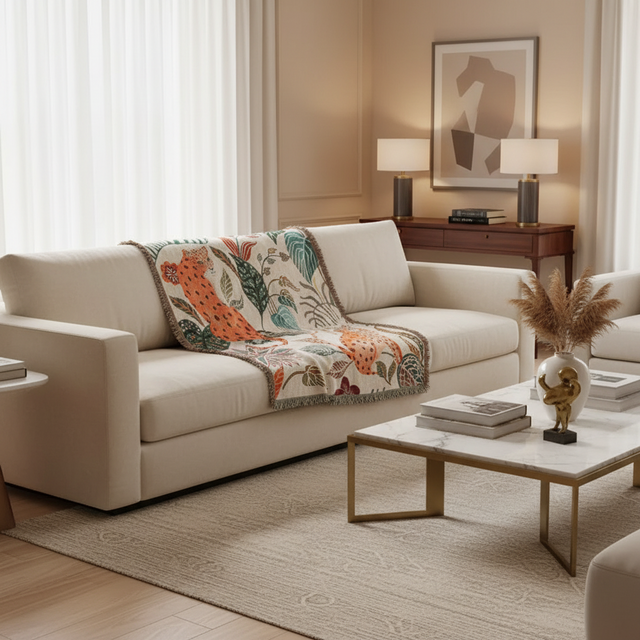 Leopard Muse Throw Blanket