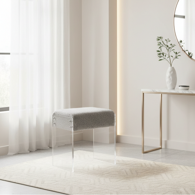 Lumera Accent Stool - Gray