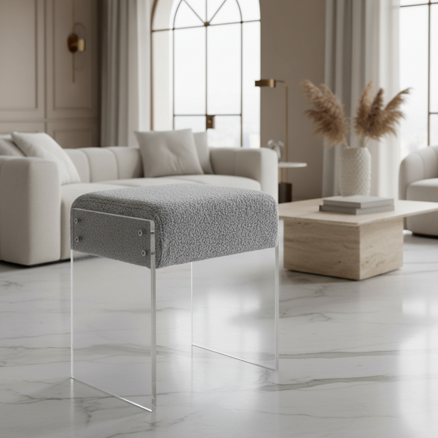 Lumera Accent Stool - Gray