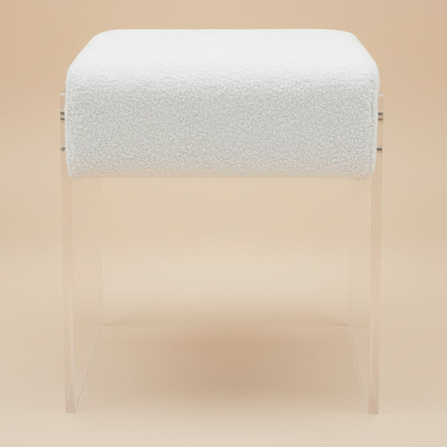 Lumera Accent Stool - White