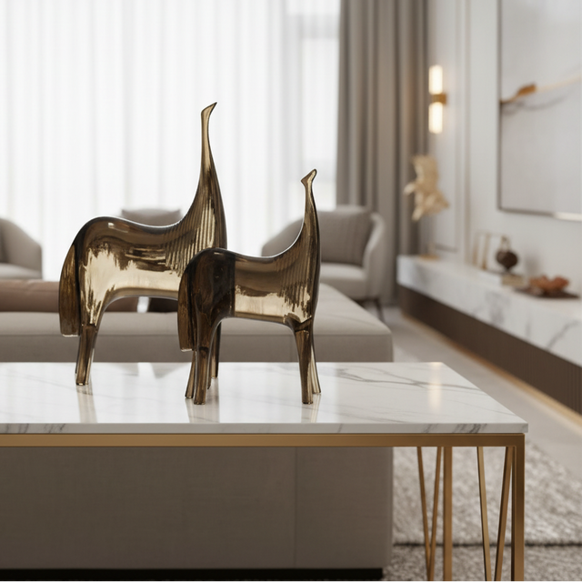 Mirage Modern Horse Statues (Set of 2)