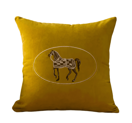 American Embroidered Horse Pillow Cover pillow covers - Palatium Lux