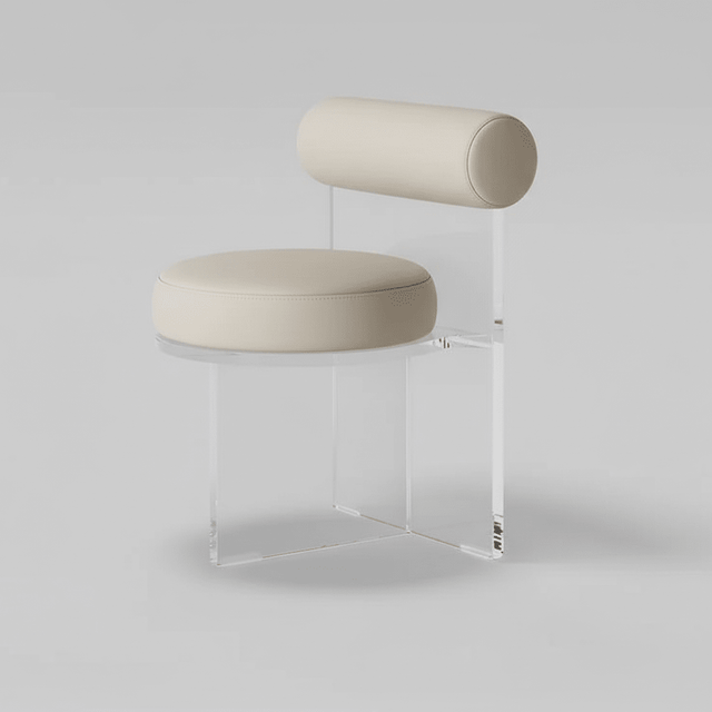 Aurora Mirage Stool - Ivory White - Palatium Lux
