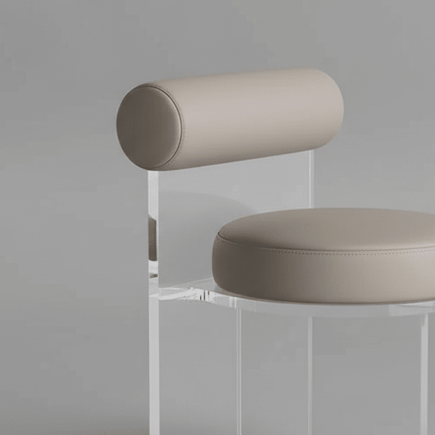 Aurora Mirage Stool - Whisper Gray - Palatium Lux