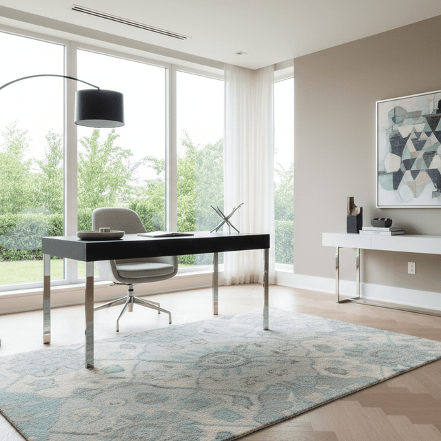 Azul Claro Hand Tufted Wool Rug - 5 x 8 Rugs - Palatium Lux