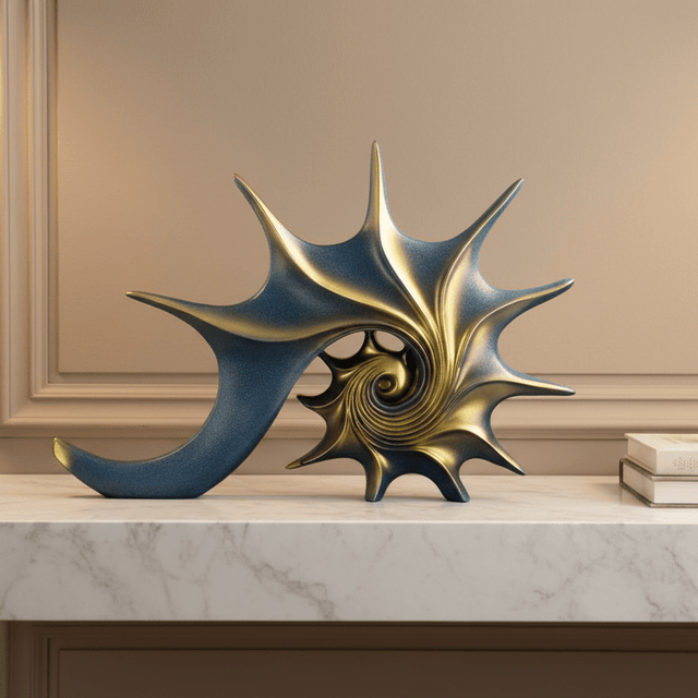 Azure Ocean Conch Decorative Statue statue - Palatium Lux