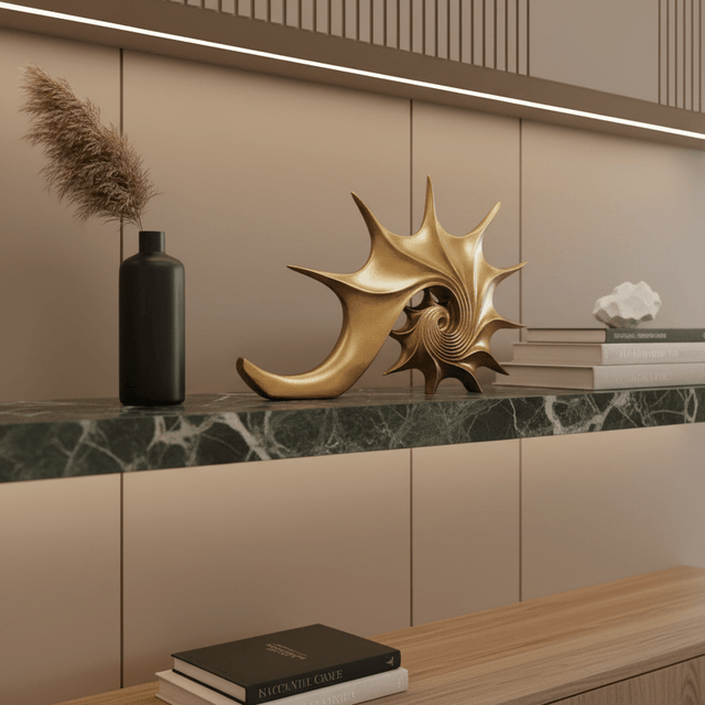 Azure Ocean Conch Decorative Statue statue - Palatium Lux