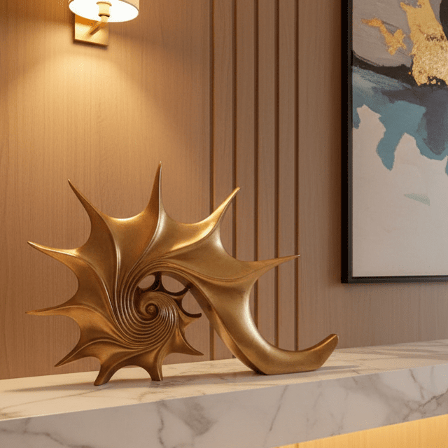 Azure Ocean Conch Decorative Statue statue - Palatium Lux