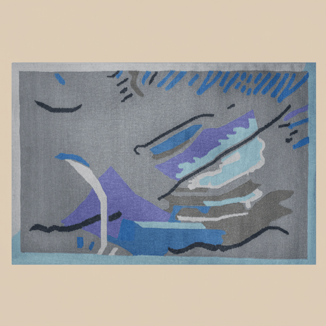 Azzurro Handwoven Wool Rug - 5 x 8 Rugs - Palatium Lux