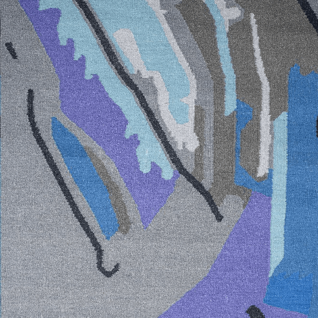 Azzurro Handwoven Wool Rug - 5 x 8 Rugs - Palatium Lux