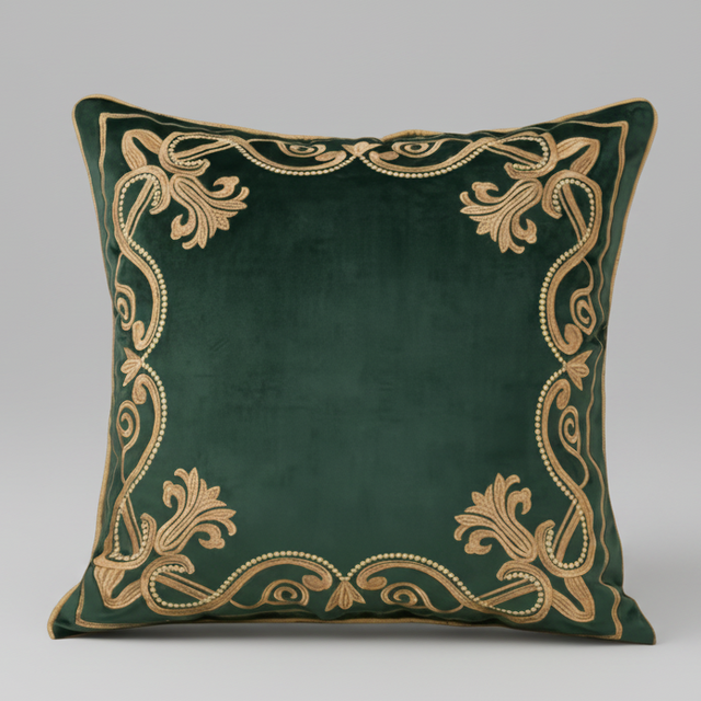 Baroque Embroidered Pillow Cover