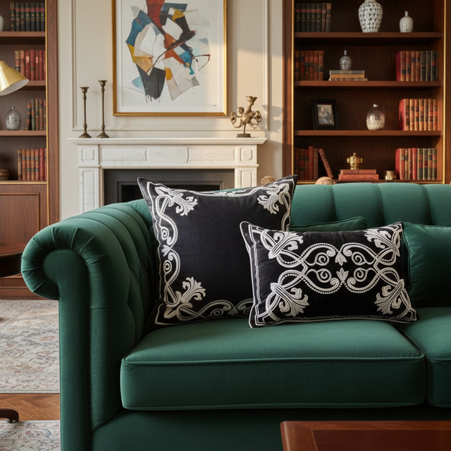 Baroque Embroidered Pillow Cover Pillow Cover - Palatium Lux