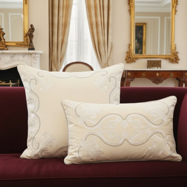 Baroque Embroidered Pillow Cover Pillow Cover - Palatium Lux