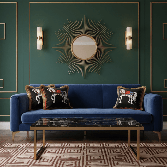 Black Velvet Cavalier Pillow Cover pillow covers - Palatium Lux