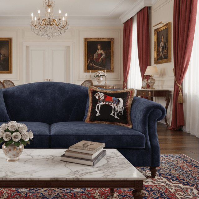 Black Velvet Cavalier Pillow Cover pillow covers - Palatium Lux