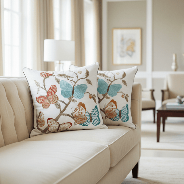 Butterfly Serenade Pillow Cover pillow covers - Palatium Lux