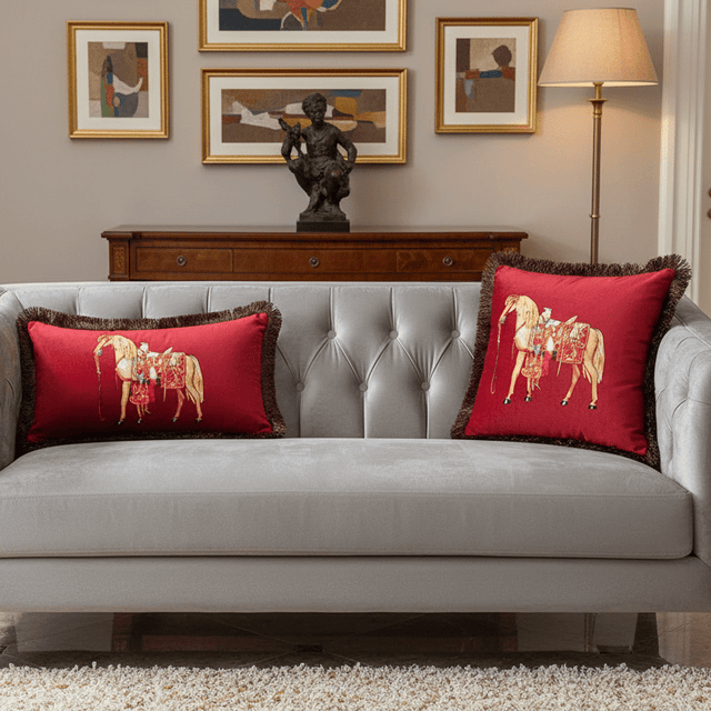 Cavalier Charm Pillow Cover pillow covers - Palatium Lux