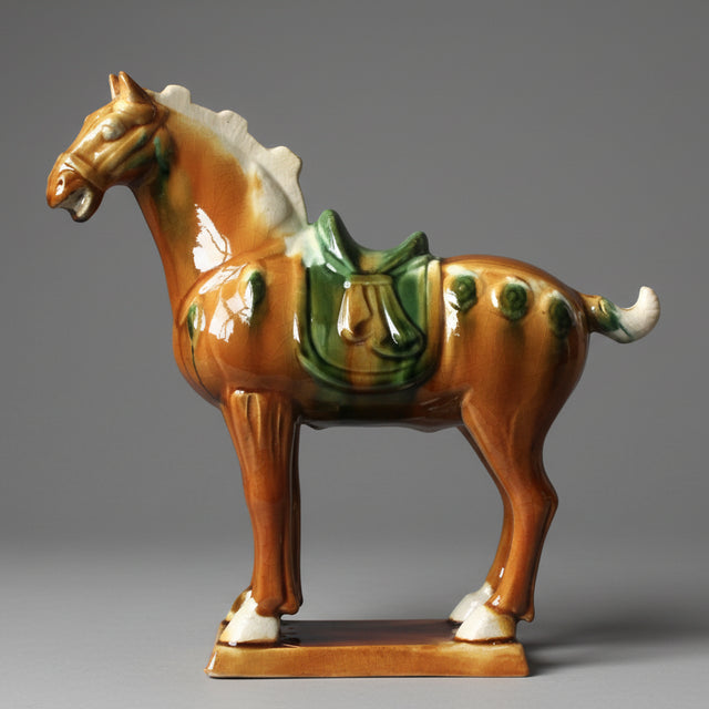 Dynasty Warrior Ceramic Horse Statue statue - Palatium Lux