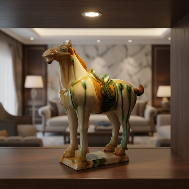 Dynasty Warrior Ceramic Horse Statue