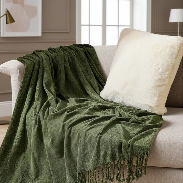 Classy Chenille Throw Blanket blanket - Palatium Lux
