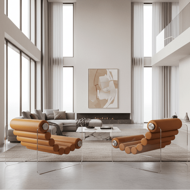 Cloud Nine Accent Chair - Orange - Palatium Lux