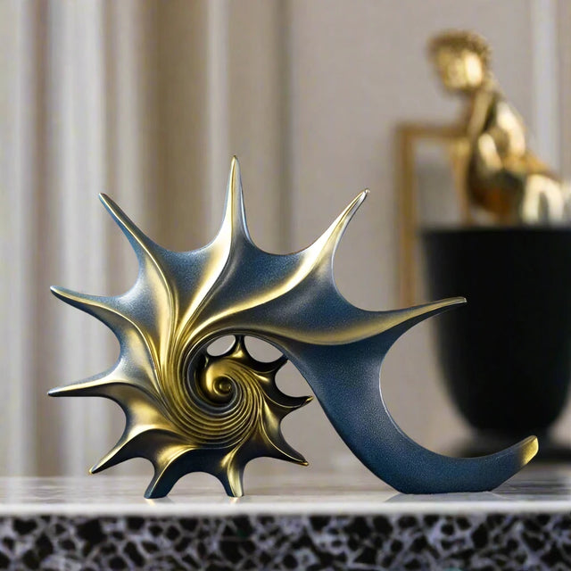 Azure Ocean Conch Decorative Statue statue - Palatium Lux