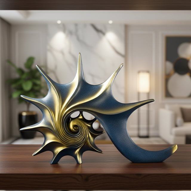 Azure Ocean Conch Decorative Statue statue - Palatium Lux