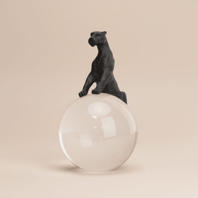 Crystal Oracle Panther Statue statue - Palatium Lux