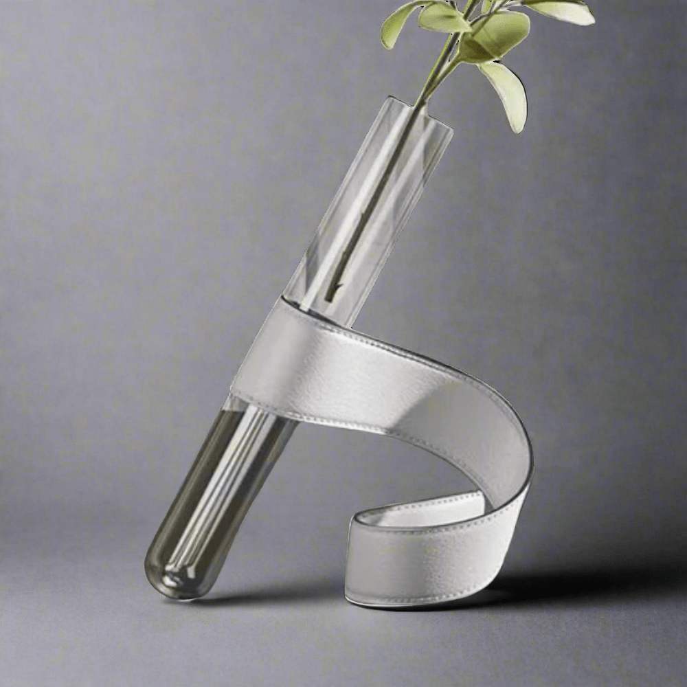 Daring Leather Wrapped Vase vases - Palatium Lux