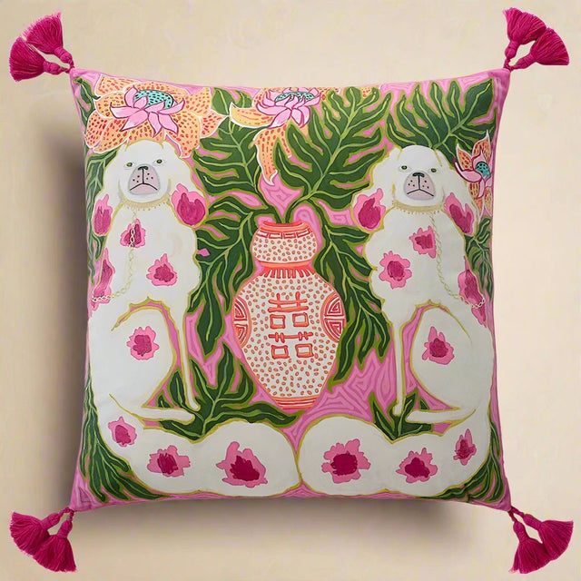 Dashing Doggies Velvet Pillow Covers pillow covers - Palatium Lux