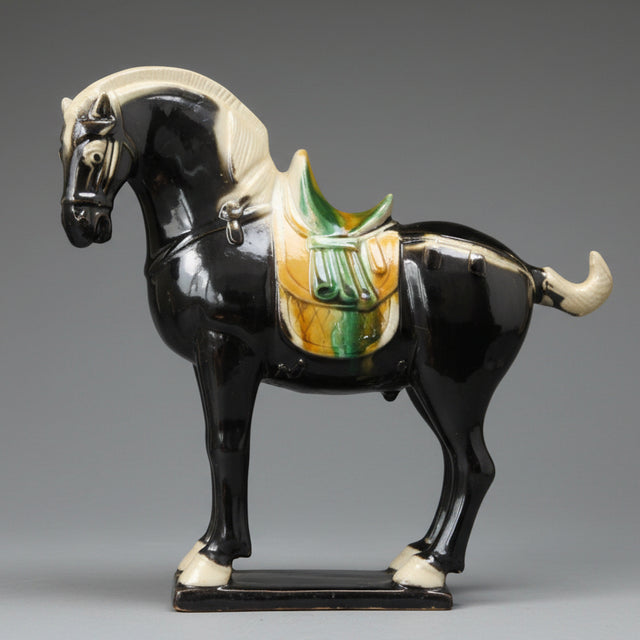 Dynasty Warrior Ceramic Horse Statue statue - Palatium Lux