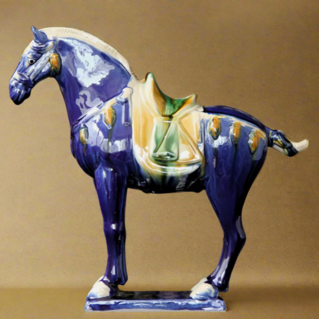 Dynasty Warrior Ceramic Horse Statue statue - Palatium Lux