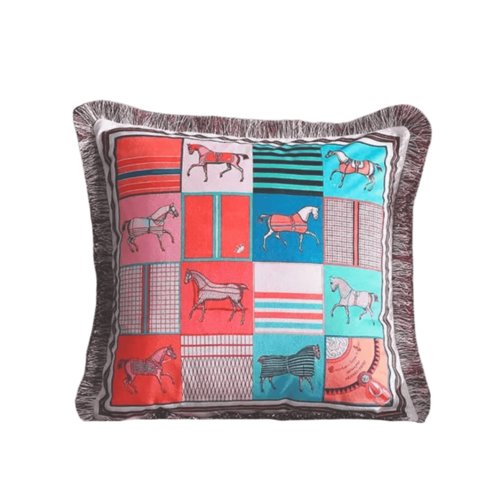 Equestrian Royale Velvet Pillow Cover pillow covers - Palatium Lux