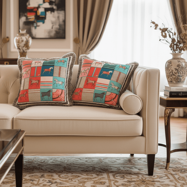 Equestrian Royale Velvet Pillow Cover pillow covers - Palatium Lux