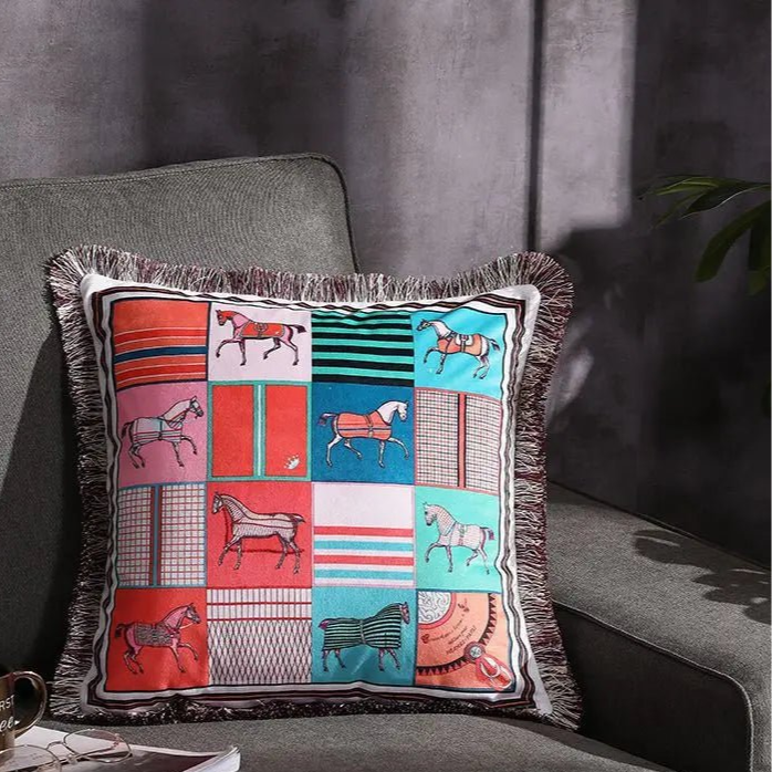 Equestrian Royale Velvet Pillow Covers pillow covers - Palatium Lux