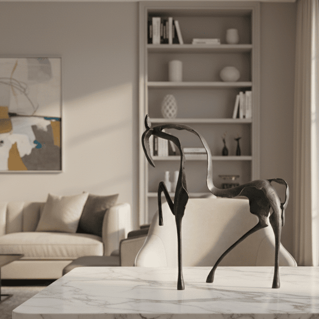 Equus Abstracta Metal Statue statue - Palatium Lux