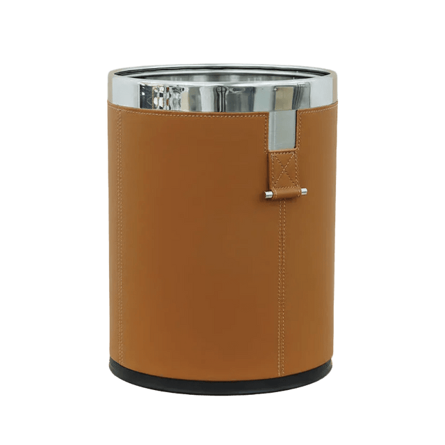 Firenze Leather Waste Bin - Palatium Lux
