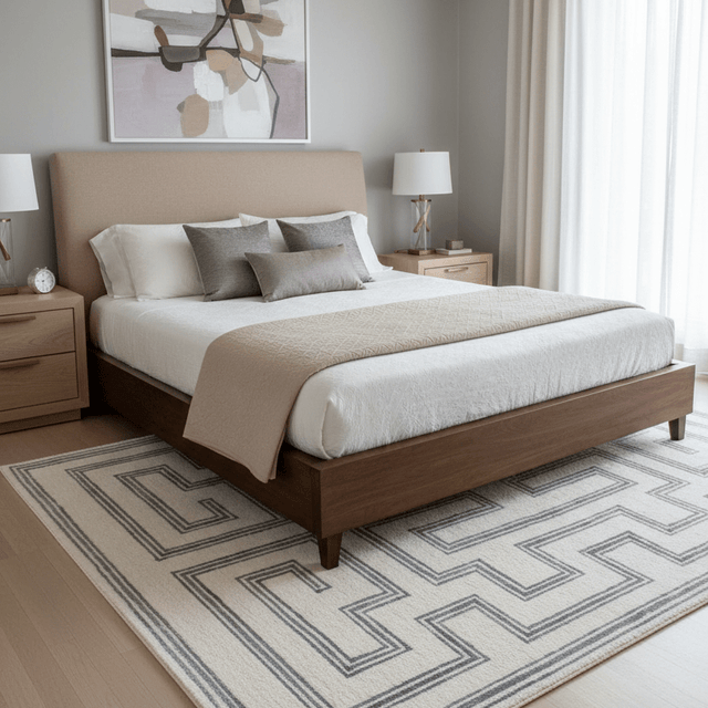Forma Linea Hand Tufted Wool Rug - 5 x 7 Rugs - Palatium Lux