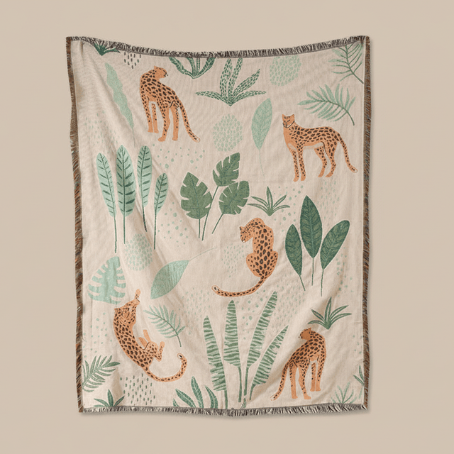 Gentle Cheetah Throw Blanket - Palatium Lux