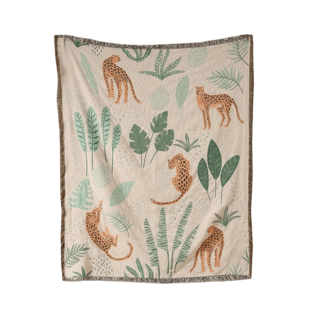 Gentle Cheetah Throw Blanket - Palatium Lux