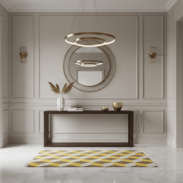 Golden Oro Handwoven Wool Rug - 4 x 6 Rugs - Palatium Lux